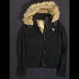 Abercrombie & Fitch Faux Fur Zip Up Hoodie